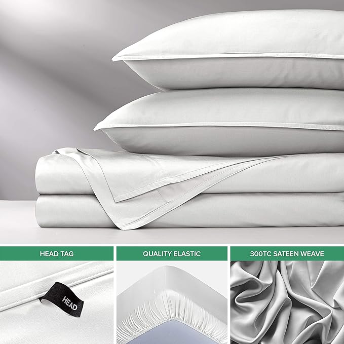 Pure Bamboo Short Queen Sheets for RV Camper (60"x75") - Genuine 100% Organic Viscose Derived from Bamboo Bed Sheet Set, Soft & Cooling, 2 Year Quality Promise (Short Queen, White)