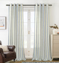 DriftAway Farmhouse Vertical Striped Linen Blend Textured Light Filtering Semi Sheer Curtains for Living Room Bedroom 102 Inches Long Drapes 2 Panels