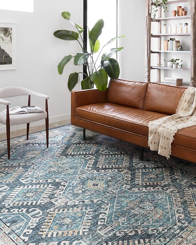 Loloi Skye Collection SKY-03 Denim/Natural 2'-6" x 10'-0" Runner Rug