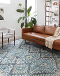 Loloi Skye Collection SKY-03 Denim/Natural 2'-6" x 10'-0" Runner Rug