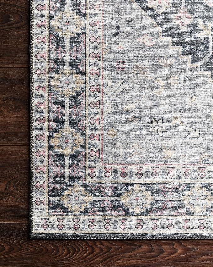 Loloi Skye Collection SKY-02 Charcoal/Multi 2'-6" x 10'-0" Runner Rug