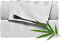 Pure Bamboo Twin Sheets, Genuine 100% Organic Viscose Derived from Bamboo Bed Sheet Set, Luxuriously Soft & Cooling, Double Stitching, 2 Year Quality Promise (Twin, Jacquard White)