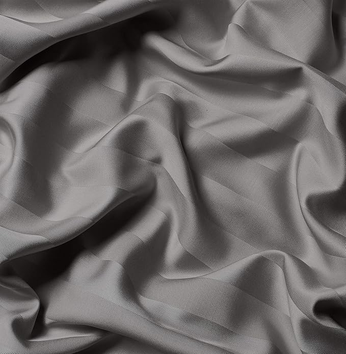 Pure Bamboo California King Sheets, Genuine 100% Organic Viscose Derived from Bamboo Bed Sheet Set, Soft & Cooling, Double Stitching, 2 Year Quality Promise (California King, Jacquard Stone)