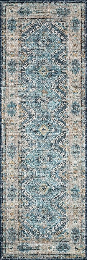 Loloi Skye Collection SKY-03 Denim/Natural 2'-6" x 10'-0" Runner Rug
