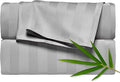 Pure Bamboo Full Sheets, Genuine 100% Organic Viscose Derived from Bamboo Bed Sheet Set, Luxuriously Soft & Cooling, Double Stitching, 2 Year Quality Promise (Full, Jacquard Silver)