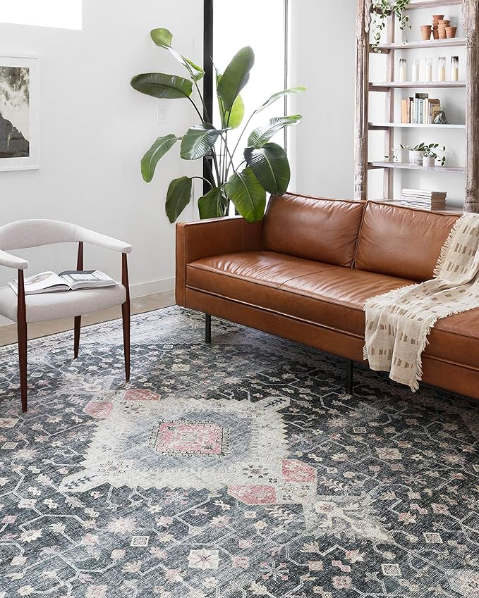 Loloi Skye Collection SKY-02 Charcoal/Multi 2'-6" x 10'-0" Runner Rug