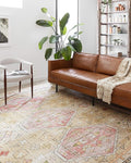 Loloi II Skye Collection SKY-04 Gold/Blush 2'-3" x 3'-9" Accent Rug