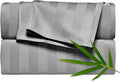 Pure Bamboo California King Sheets, Genuine 100% Organic Viscose Derived from Bamboo Bed Sheet Set, Soft & Cooling, Double Stitching, 2 Year Quality Promise (California King, Jacquard Stone)