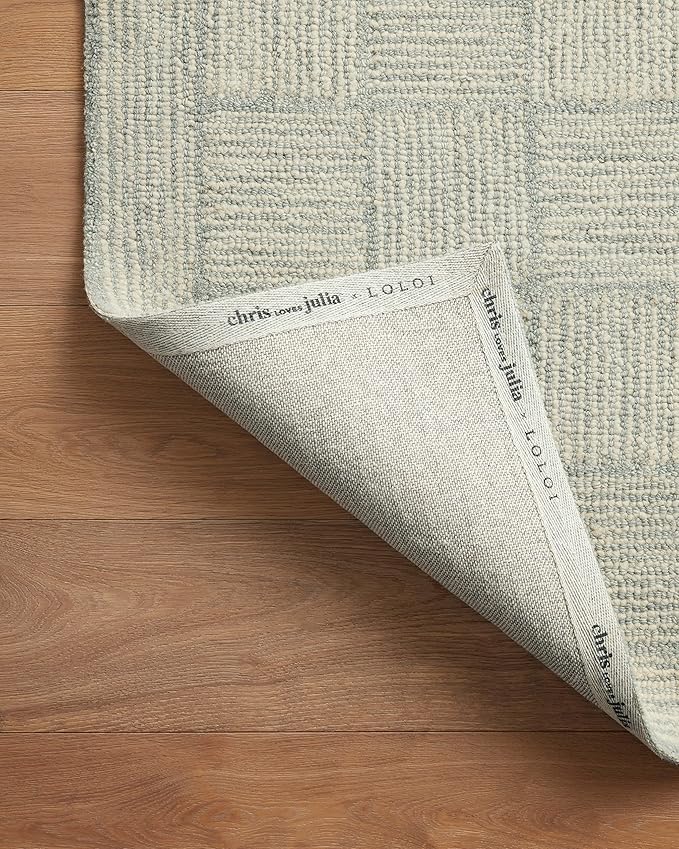 Loloi Chris Loves Julia Francis Collection FRA-03 Silver/Sky 9'-3" x 13' Area Rug